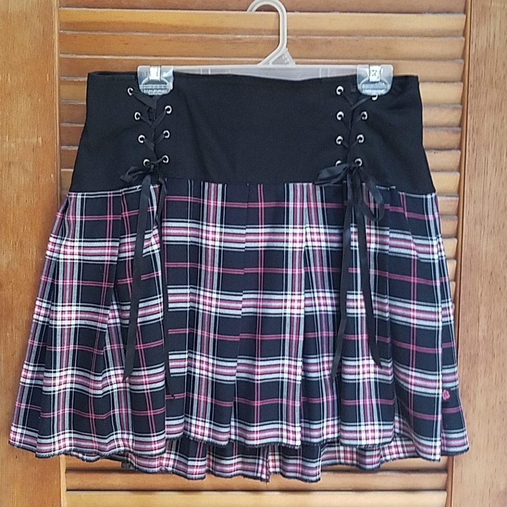 Punk plaid mini skirt